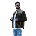 Veste d'hiver pour hommes Résistante au vent Fermeture à boutons Veste en polyester avec poches Doublure en polyester Confortable 3