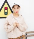 Veste de printemps pour femmes en style japonais avec capuche Zip sur la poitrine Poche kangourou Manches et ourlet élastiques Coton 21