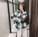 Veste de transition à carreaux pour femmes 1