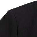 Veste élégante noire pour femme avec décolleté en V et lien à nouer Veste unie en polyester pour le bureau et les loisirs 4