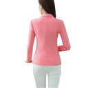 Veste élégante pour femmes avec col et fermeture à boutons Veste unie en polyester et coton Veste stylée dans différentes couleurs pour le travail et les loisirs 2