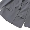 Veste élégante pour femmes avec col et poches Veste de soirée unie à boutons en polyester Veste stylée disponible en plusieurs couleurs 5