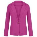 Veste élégante pour femmes avec col Veste de soirée unie à boutons en polyester Manteau stylé disponible en plusieurs couleurs 8