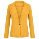 Veste élégante pour femmes avec col Veste de soirée unie à boutons en polyester Manteau stylé disponible en plusieurs couleurs 10