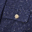 Veste élégante pour femmes unie avec ceinture et poches sur la poitrine Décolleté rond Fermeture à boutons Veste en polyester stylée Plusieurs couleurs 4