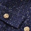 Veste élégante pour femmes unie avec ceinture et poches sur la poitrine Décolleté rond Fermeture à boutons Veste en polyester stylée Plusieurs couleurs 6