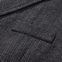 Veste élégante pour homme avec chaîne et poches Veste unie avec col à boutons Veste de soirée formelle 8