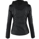 Veste en cuir moderne pour femmes J919 4