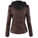 Veste en cuir moderne pour femmes J919 5