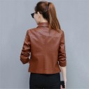 Veste en cuir pour femmes P1855 2