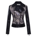 Veste en cuir pour femmes P2052 4