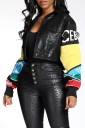 Veste en cuir pour femmes P2305 2