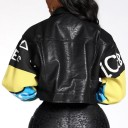 Veste en cuir pour femmes P2305 3