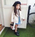 Veste en cuir pour fille L1889 1