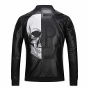 Veste en cuir pour homme avec skull 1