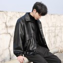 Veste en cuir pour homme F1087 4