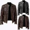 Veste en cuir pour homme F1189 4