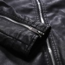 Veste en cuir pour homme noire 2