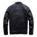 Veste en cuir pour homme noire 3