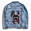 Veste en jean pour femme avec chien 1