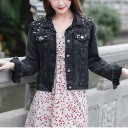 Veste en jean pour femmes avec perles 3