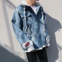 Veste en jean pour homme avec capuche A1489 2