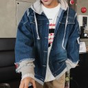 Veste en jean pour homme avec capuche A1489 4