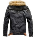 Veste en jean pour homme avec capuche J1414 2