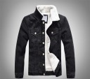Veste en jean pour homme avec fourrure 4