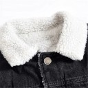 Veste en jean pour homme avec fourrure 1
