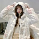 Veste en peluche pour femmes avec oreilles 4