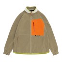 Veste en polaire avec col montant zippé et poche poitrine sur un panneau lisse et poches latérales zippées manches raglan unisexes 10