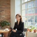 Veste femme avec des épingles à nourrice dorées À un bouton Avec des revers et des découpes Polyester et coton Noire Pour le travail et les soirées 12