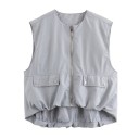 Veste femme unie avec fermeture éclair et poches Veste pratique et stylée en polyester disponible en différentes couleurs pour un usage 3