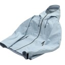 Veste imperméable pour homme avec capuche zippée et cordon de serrage avec poches latérales et poignets réglables en velcro 6