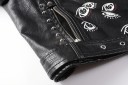 Veste noire en simili cuir pour femme 2