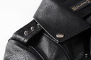 Veste noire en simili cuir pour femme 4