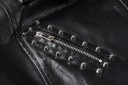 Veste noire en simili cuir pour femme 5