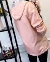 Veste pour femme réversible avec capuche pour le printemps et l'automne Côté uni et imprimé de bande dessinée Fermeture éclair Polyester 20