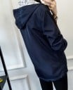 Veste pour femme réversible avec capuche pour le printemps et l'automne Côté uni et imprimé de bande dessinée Fermeture éclair Polyester 35