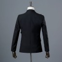 Veste pour homme avec des fleurs 3D argentées J2670 16