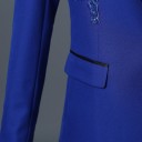 Veste pour homme avec des fleurs 3D argentées J2670 26