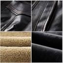 Veste pour homme en simili cuir avec fourrure J2044 3