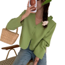 Veste unie pour femmes avec poches et décolleté en V Veste élégante et polyvalente à boutons en polyester, microfibre et acétate disponible en différentes couleurs 10