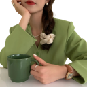 Veste unie pour femmes avec poches et décolleté en V Veste élégante et polyvalente à boutons en polyester, microfibre et acétate disponible en différentes couleurs 6