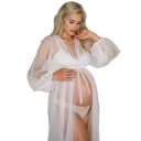 Vestido blanco para sesión de fotos de maternidad 2