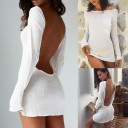 Vestido branco feminino com costas nuas 4