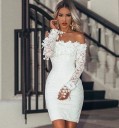Vestido branco rendado de luxo 1