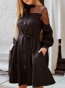 Vestido camisero con cuello alto 2