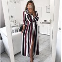 Vestido camisero de mujer - rayas 6